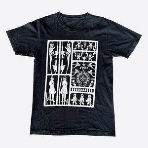 Chrome Hearts Black & White Foti Skulls Graphic T-Shirt